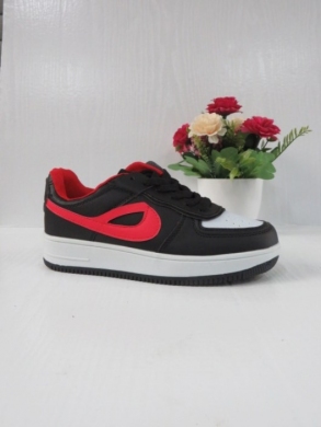 Buty sportowe damskie na płaskim (36-41) DN89-52 BLACK/RED