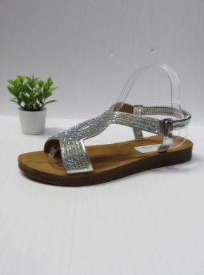 Sandały damskie na płaskim (36-41) WSA-95 SILVER