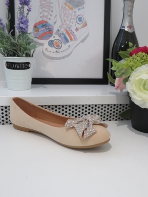 Baleriny damskie (36-41) 77-417 BEIGE