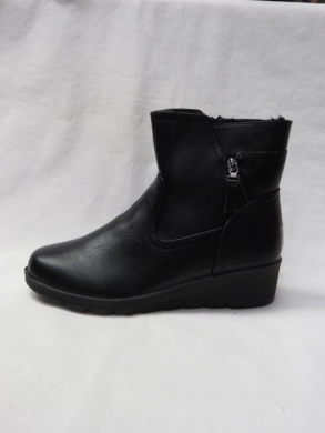 Botki damskie ocieplane na płaskim (37-42) CK2201 BLACK