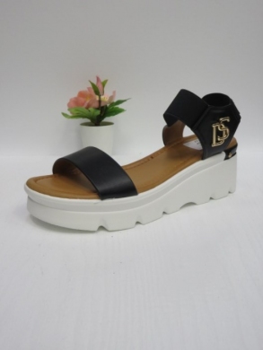 Sandały damskie na koturnie (36-41) 0-42 BLACK