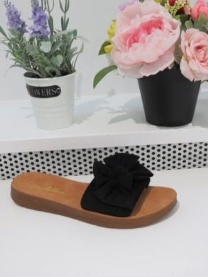 Klapki damskie na płaskim (36-41) 23028 BLACK