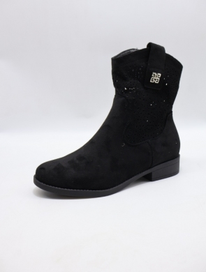 Botki damskie na płaskim (36-41) 3203 BLACK