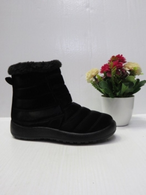 Botki damskie ocieplane na płaskim (36-42) 7550-21 BLACK