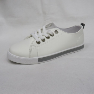 Buty sportowe damskie na płaskim (36-41) 77026-4 WHITE/GREY