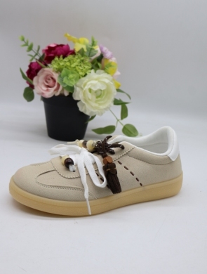 Buty sportowe damskie na płaskim (36-41) 8-256 BEIGE