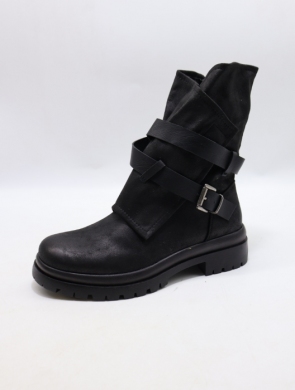 Botki damskie na płaskim (36-41) 5268 BLACK