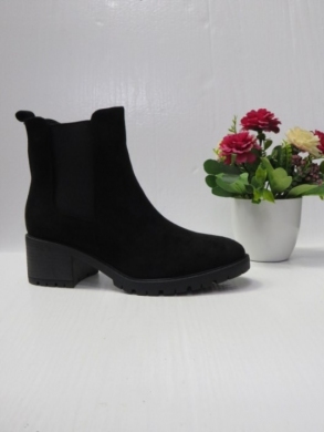 Botki damskie ocieplane na obcasie (36-41) 5691 BLACK