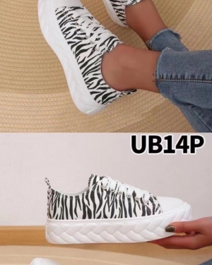 Trampki damskie na koturnie (36-41) UB19P NERO