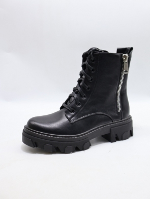 Botki damskie na płaskim (36-41) DE304P BLACK