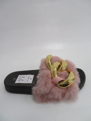 Klapki damskie z futerkiem (36-41) AFF-006 PINK