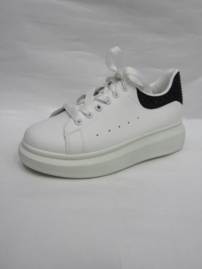 Buty sportowe damskie na płaskim (36-41) EV-81 WHITE/BLACK