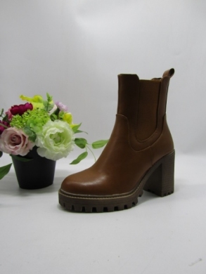Botki damskie ocieplane na obcasie (36-41) DE617 CAMEL