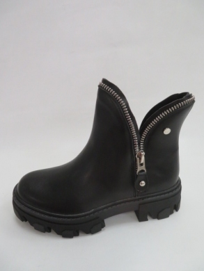Botki damskie jesienne na płaskim (36-41) 8399 BLACK