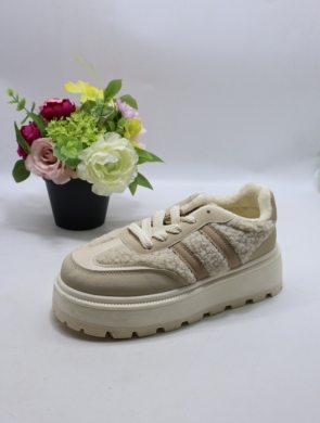 Buty sportowe damskie na płaskim (36-41) 24886 BEIGE