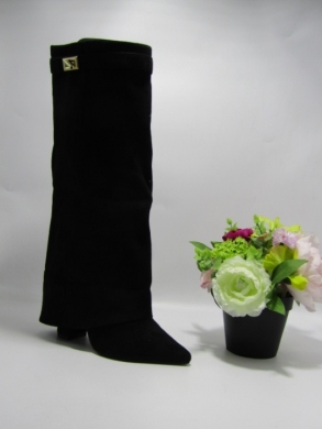 Kozaki damskie na obcasie (36-41) 9501 BLACK