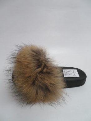 Klapki damskie z futerkiem (36-41) 747 CAMEL