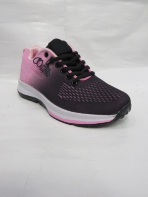Buty sportowe damskie na płaskim (36-41) 5243 BLACK/PINK
