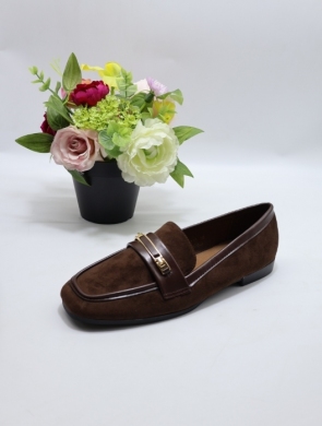 Mokasyny damskie na płaskim (36-41) 9713 BROWN
