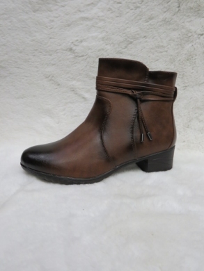Botki damskie ocieplane na obcasie (36-41) 61692 BROWN