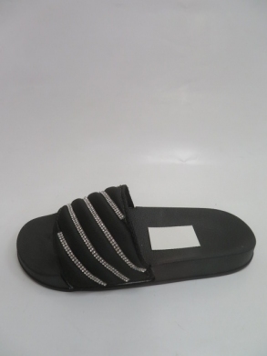 Klapki damskie na płaskim (36-41) S202 BLACK