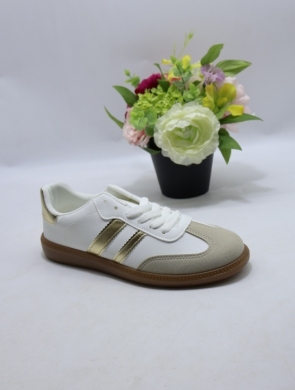 Buty sportowe damskie na płaskim (36-41) D28-318 WH/GOLD