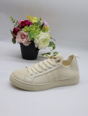 Buty sportowe damskie na płaskim (36-41) J-19 BEIGE