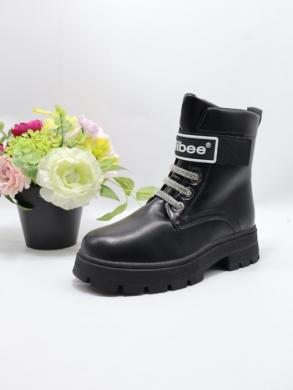 Botki dziewczęce ocieplane (33-38) TC10 BLACK