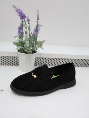 Mokasyny damskie na płaskim (36-41) H8-585 BLACK