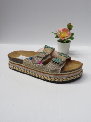Klapki damskie na koturnie (36-41) X-19 BEIGE