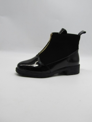 Botki damskie ocieplane na płaskim (36-41) JX532 BLACK