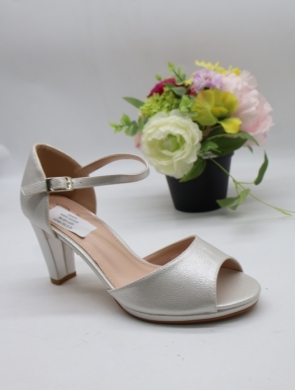 Sandały damskie na obcasie (36-41) 6333 SILVER