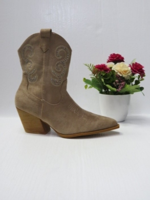 Botki damskie ocieplane na obcasie (36-41) 2623 BEIGE