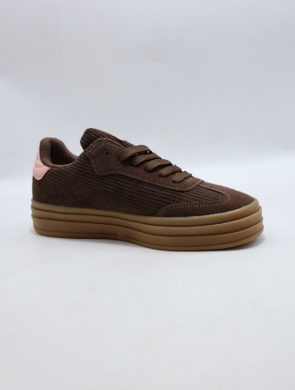 Buty sportowe damskie na płaskim (36-41) 3902 BROWN