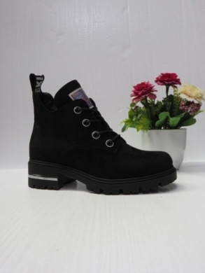 Botki damskie ocieplane na obcasie (36-41) 0-206 BLACK