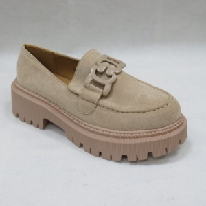 Mokasyny damskie na płaskim (36-41) H8-257 BEIGE