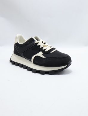 Buty sportowe damskie na płaskim (36-41) Y25 BLACK