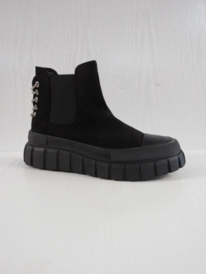 Botki damskie na płaskim (36-41) 23032 BLACK