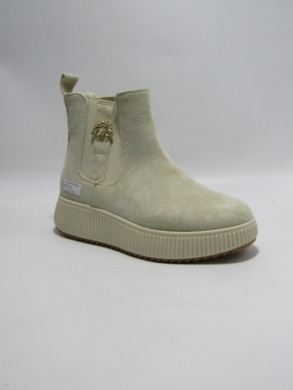 Botki damskie na płaskim (36-41) 24918 BEIGE