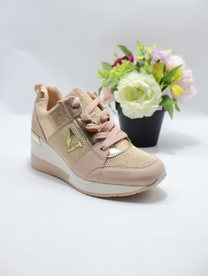 Buty sportowe damskie na koturnie (36-41) HS165 PINK