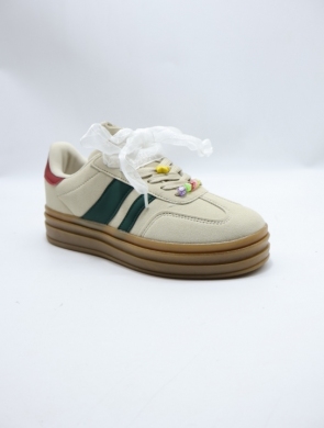 Buty sportowe damskie na płaskim (36-41) I526 BEIGE