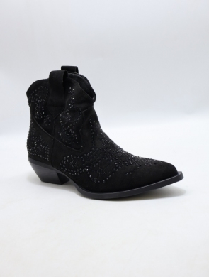Botki damskie na obcasie (36-41) 7663 BLACK