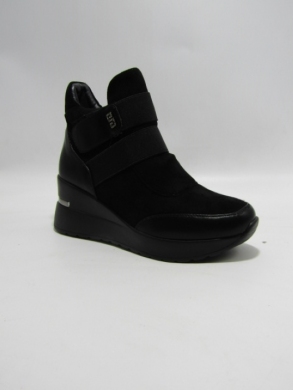 Botki damskie na koturnie (36-41) 0-1097 BLACK