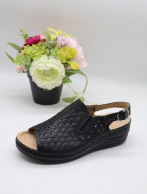 Sandały damskie na koturnie (36-42) 2312-6 BLACK