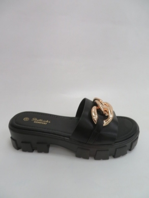Klapki damskie na obcasie (36-41) 0615 BLACK