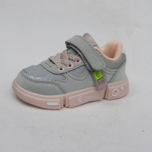 Buty sportowe dziewczęce (21-26) E156 GREY/PINK