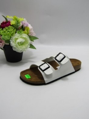 Klapki damskie na płaskim (41-46) 9KL301 WHITE