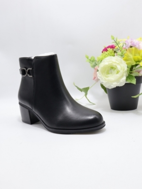 Botki damskie ocieplane na obcasie (36-41) BK5702 BLACK