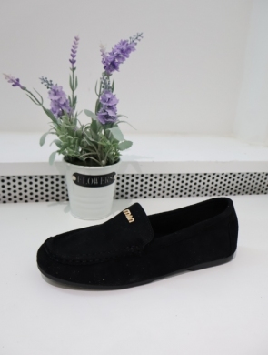 Mokasyny damskie na płaskim (36-41) T658 BLACK
