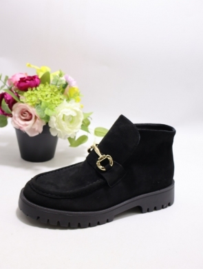 Botki damskie na płaskim (36-41) DF214 BLACK